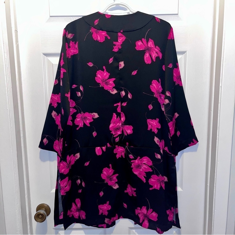 3/30$💥 Dynamite Kimono Cardigan Floral Pink Black Large Women - Picture 6 of 6